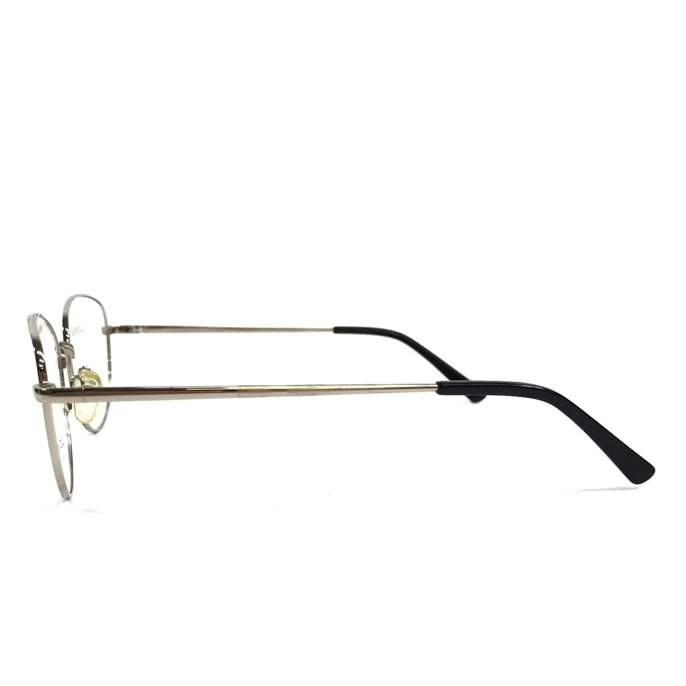 London Fog Eyeglasses Frames LF009 C1 Silver Cat Eye Wire Rim 53-17-140
